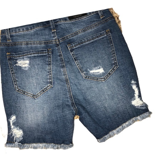 Distressed Denim Jean Shorts - Picture 2 of 3